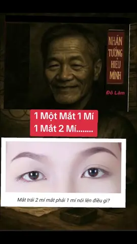 một mắt 1 mí và 1 mắt 2 mí #nhantuonghieuminh #nhantuong #xemtuong #nhantuongdolam #nhantuonghoc 