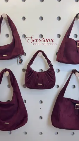 how ‘bout this suede collection from @secosanaph !!! so classy, right? #secosana #suedebag 