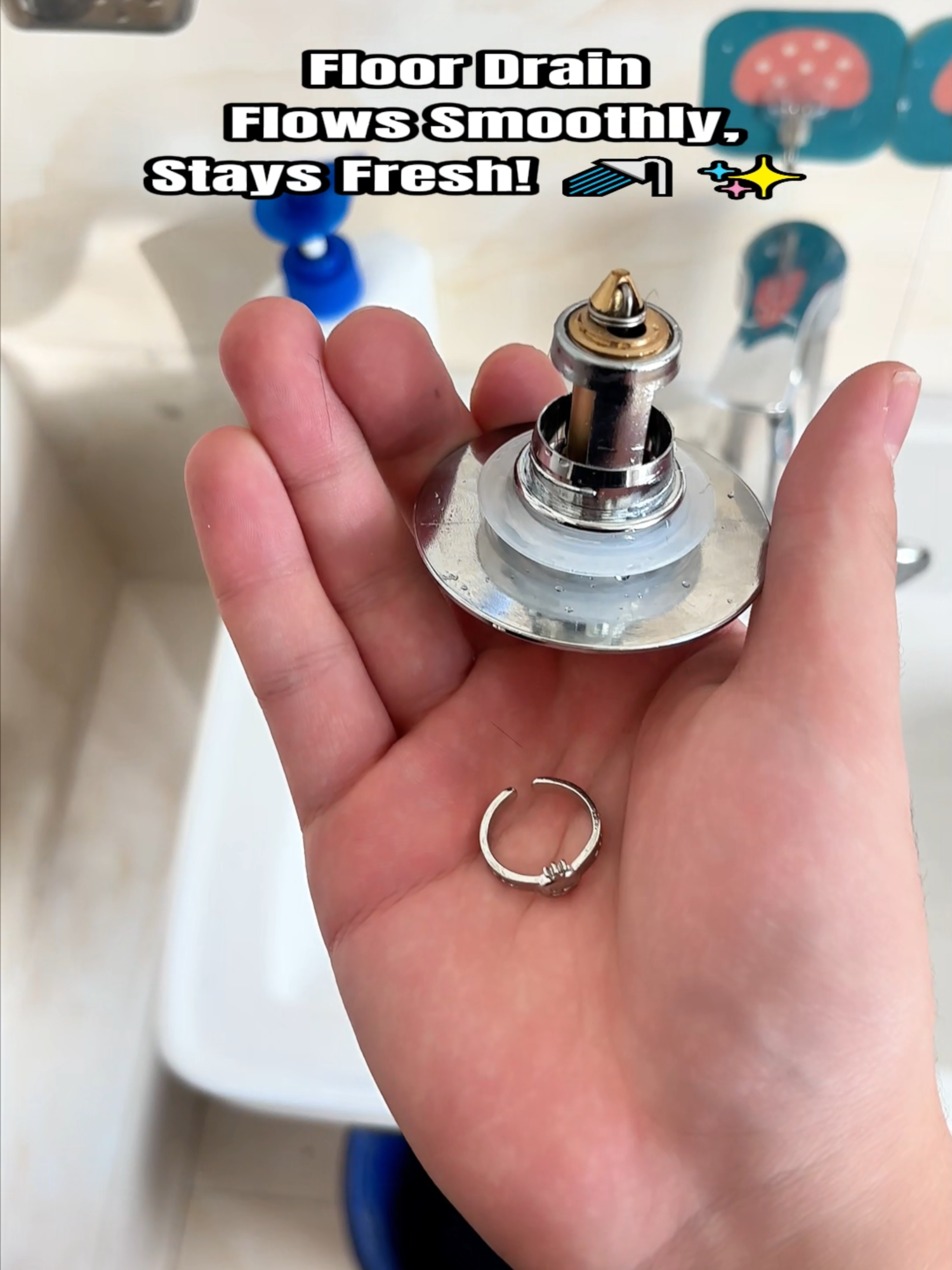 Sink Drain – Flows Smoothly, Stays Fresh! 🚰✨​ Hair-Catcher Mesh：Stainless steel filter blocks debris, deep seal prevents odors. Easy Clean：Twist-off basket for quick maintenance. Fits standard pipes. Universal Use：Corrosion-resistant for bathrooms and kitchens. HomeImprovement #BathroomHacks #PlumbingSolutions
