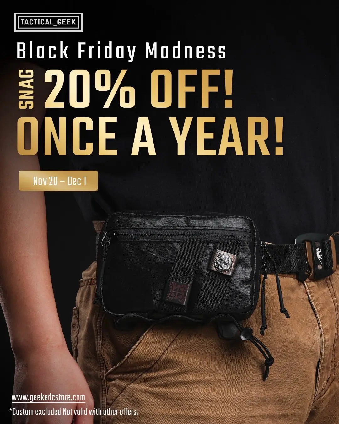 20% OFF across the entire tactical lineup. Upgrade your bag. Upgrade your pocket. Upgrade your desk. This week separates the serious from the casual. 👉 Assemble your loadout → www.geekedcstore.com #tacticalgeek#edc#everydaycarry#edcgear#edcpouch