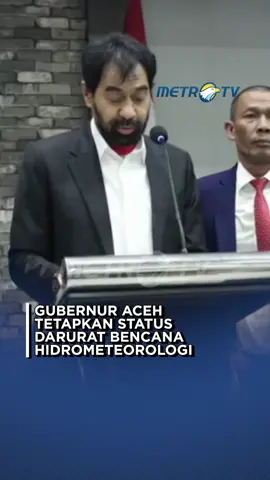Gubernur Aceh Muzakir Manaf (Mualem) resmi menetapkan status keadaan tanggap darurat bencana hidrometeorologi (banjir) 2025 di Aceh, Kamis (27/11). #MetroTV #tiktokmetrotv #metrotv #tiktokberita #beritaviral #fyp #banjir #bpbd #warga #evakuasi #bencanaalam #bencanabanjir #viral #aceh #gubernuraceh #tanggapdarurat #hidrometeorologi #bencana