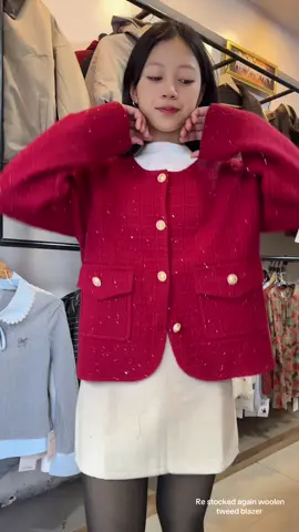 Re stocked again woolen tweed coat#foryoupage #fypviralシ #deliveryallovernepal #DM9749359440 #winteroutfitideas 