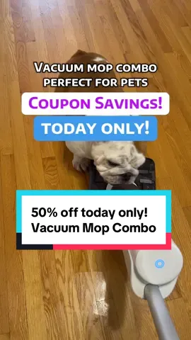 Wow! This is an awesome coupon. i love this vacuum mop!! see my other videos for how well it works!   #vacuummop #vacuum #pethair #cleaningwithpets #dogcleaning 