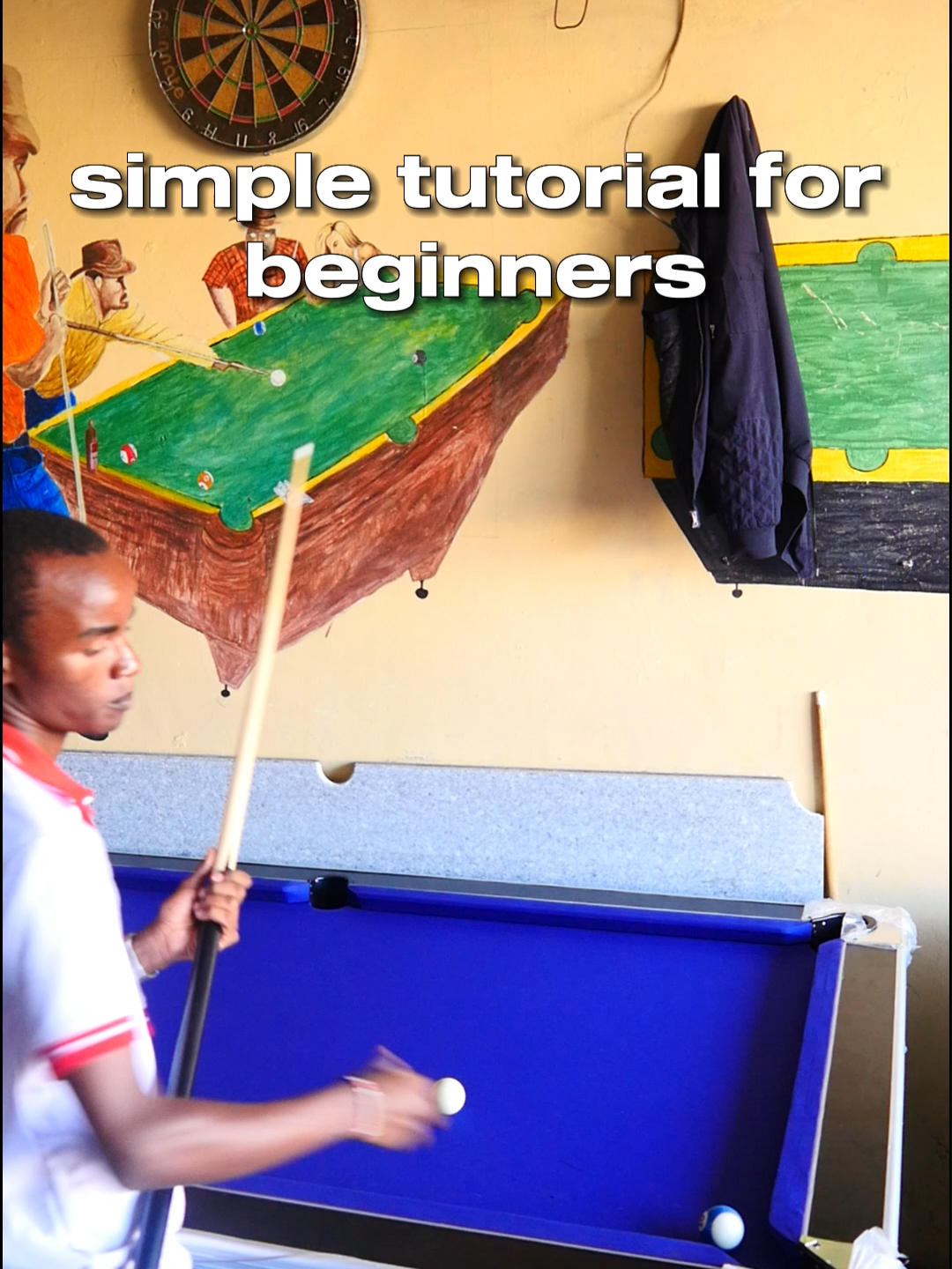 simple tutorial for beginners 😂😂 call us: 0710 359 047 we make high quality pool tables for home entertainment as well as for commercial use. #pooltable #snooker #tipsandtricks ##8ballpool #smartpool