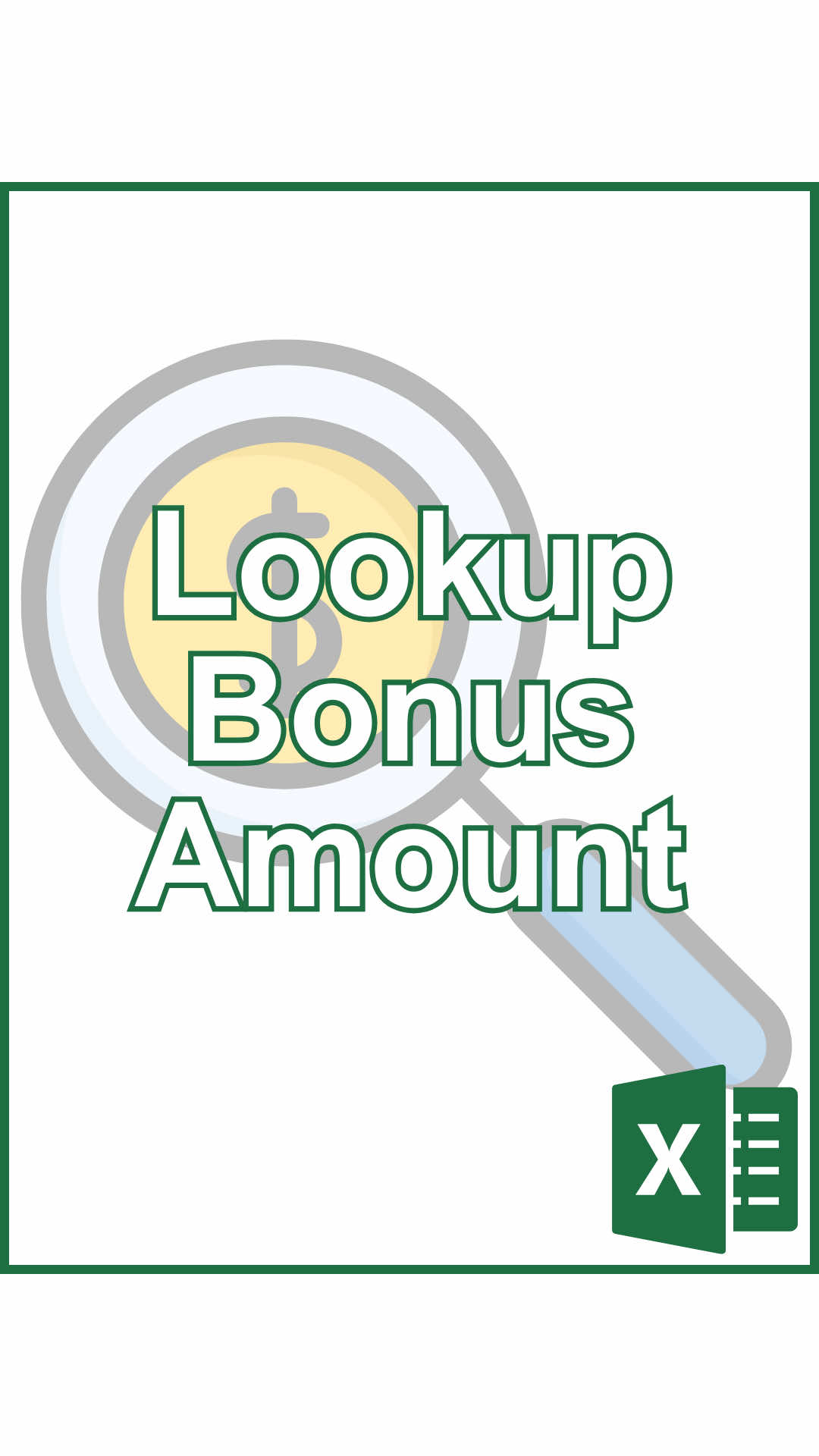 How to Lookup Bonuses in Excel! #cheatsheets #excel #exceltips #spreadsheet #tutorial 