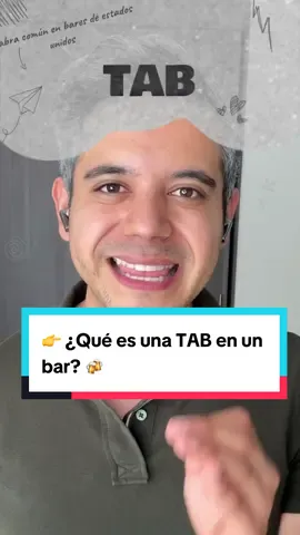 ¿Qué es una TAB en un bar? Si vas a un bar en EE. UU., esto te puede a ayudar. 😉 💬 Ve al link de mi perfil si quieres información de cursos. #ingles #vocabulary #englishtips #inglesparaviajeros #englishtips 