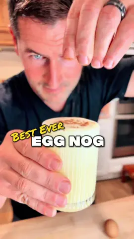 BEST EVER EGG NOG RECIPE ⬇️ Another simple swap so you can stop buying crap from the store and make it at home for less cost and twice the taste. Easy homemade egg nog you can make in 15 minutes and will have everyone begging for more! INGREDIENTS: 7 eggs, yolks separated, whites saved 1/2 cup cane sugar 1 tsp vanilla extract 1 cup whipping cream 2 cups milk 1 tsp ground nutmeg DIRECTIONS: 1.) Beat egg yolks and sugar together on high until thick and creamy. 2.) Mix in vanilla extract, whipping cream, and milk. 3.) Beat egg whites until stiff peaks form—about 5 minutes. 4.) Whisk the egg whites into the yolk mixture until it’s the desired consistency. I usually use all of the egg whites for mine. 5.) Serve chilled, top with nutmeg, and enjoy immediately…it won’t last long! #eggnog #thanksgiving #farmfresheggs