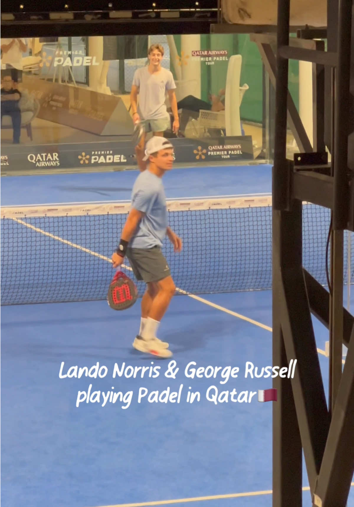 Spotted Lando Norris and George Russell enjoying padel in Doha ahead of the F1 Qatar Grand Prix weekend.🏎️ @Formula 1  ⚠️ Please no reposting without credits! | Formula 1 | F1 | qatar gp | lando norris | mclaren | george russell | mercedes | premiere padel | padel | qatar padel | #f1 #landonorris #georgerussell #fyp #formula1 