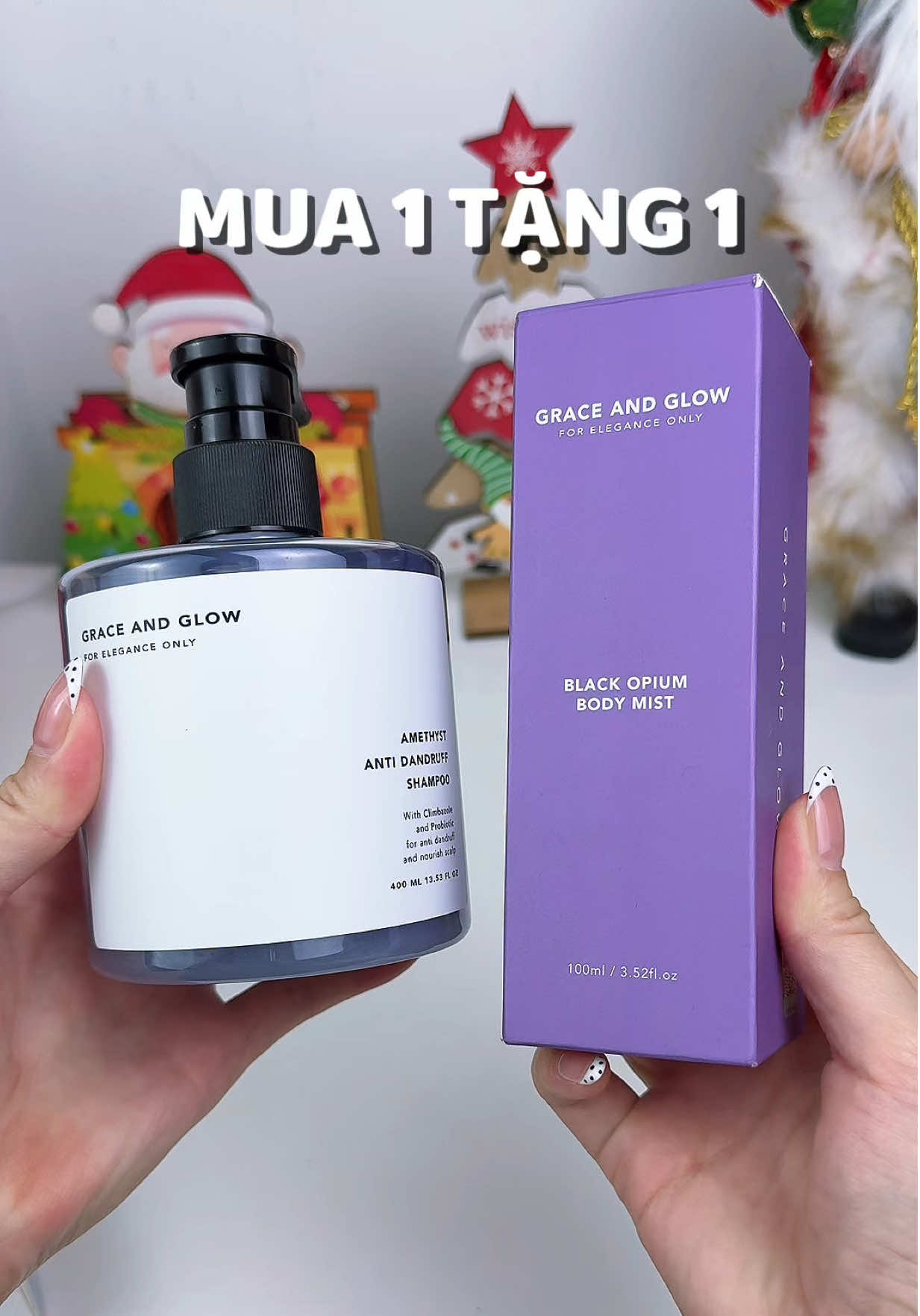 Đang mua 1 tặng 1 lun#myshopuht #embexiuu #graceandglow #xitthomtoanthan #bodymist 