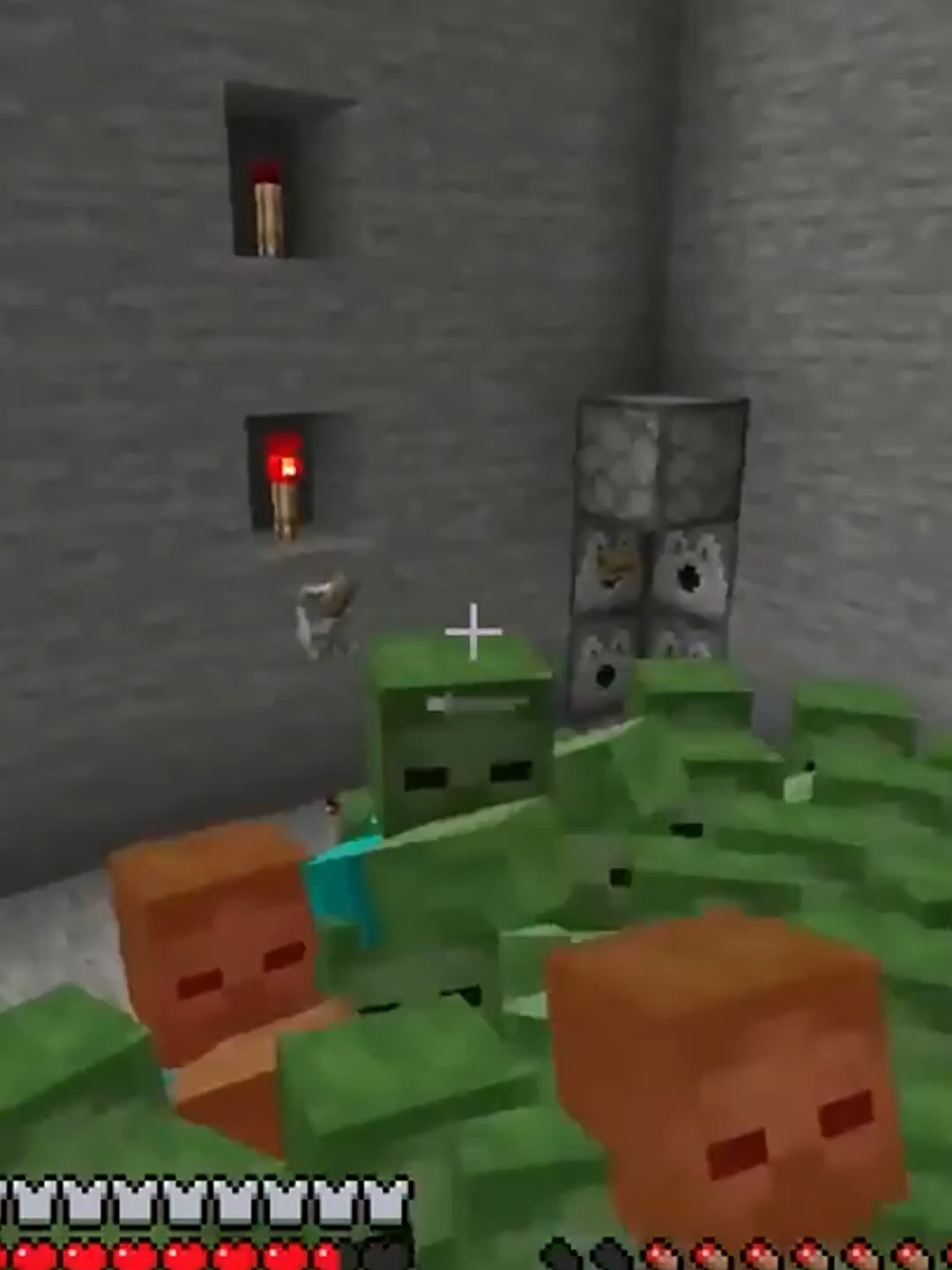 Zombies vs The Most Secure House #Minecraft #viral #fyp #viraltiktok #robloxedits