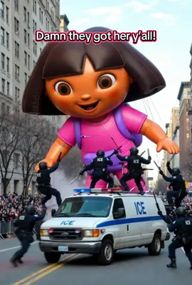 Happy Thanksgiving……? ICE wasn’t invited to the Macy’s Thanksgiving Day Parade. ##macysthanksgivingdayparade##funnynotfunny##fyf #ICE #dora 
