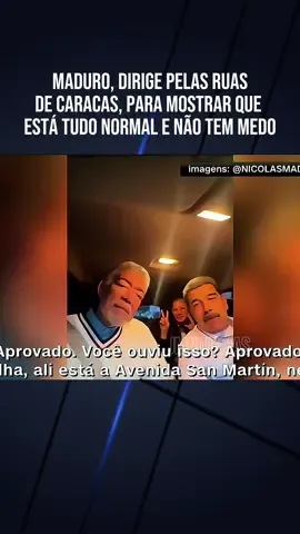 Maduro, dirige pelas ruas de Caracas, para mostrar que está tudo normal e não tem medo #noticias #News #fyp 