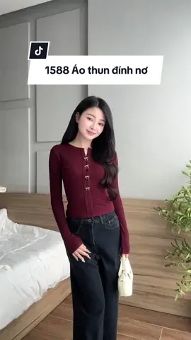 Áo thun dài tay đính nơ @KAYLIN #reviewquanao #mixandmatch #mixandmatch #aothun #aodaitay 