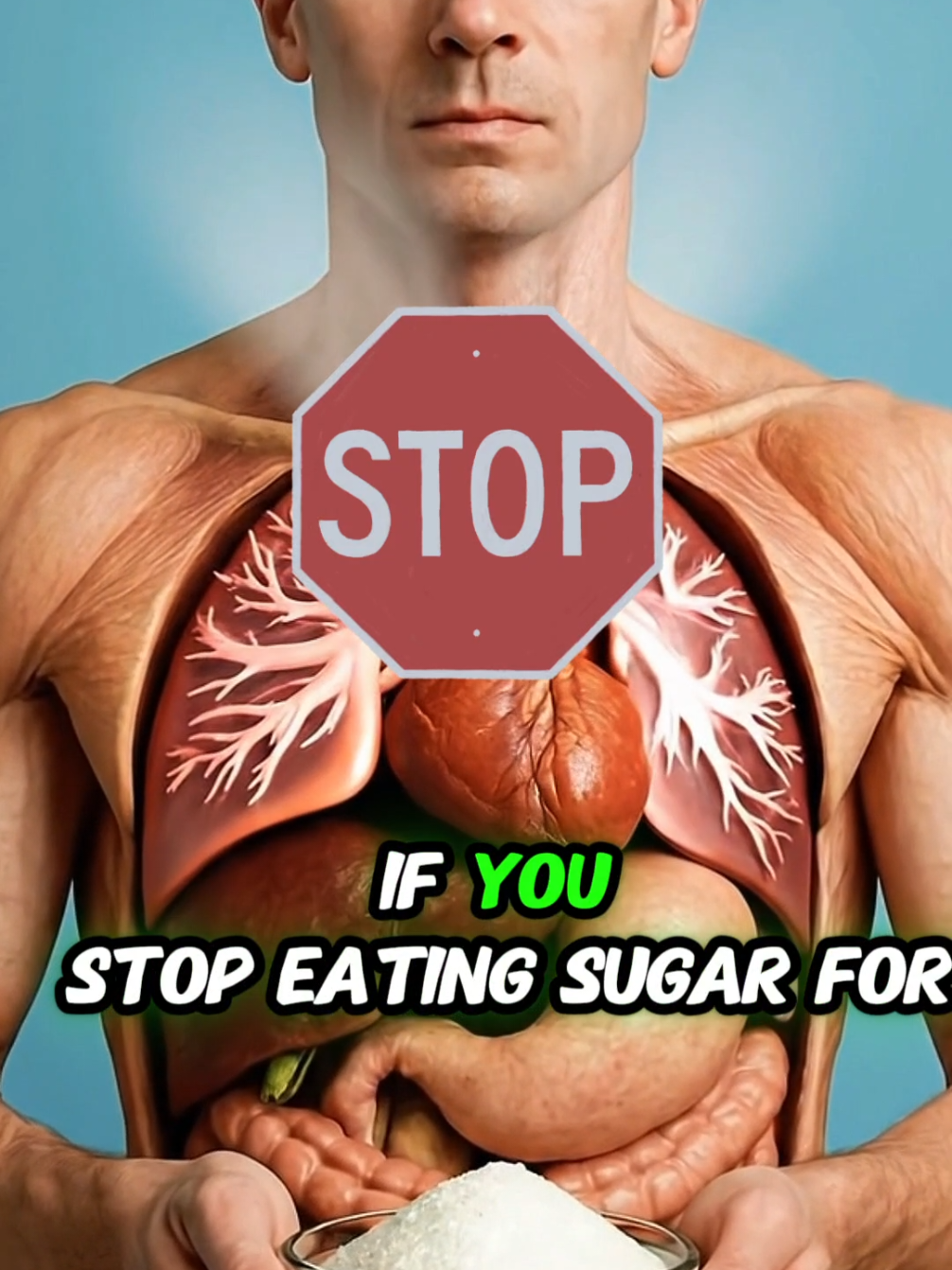 Science in action. What happens inside of your body if you stop eating sugar for one week? #humanbody #anatomy #health #sciencetok #aiart 