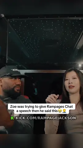 Zoe was trying to give Rampages Chat a speech then he said this😭🤦‍♂️ #rampagejackson #fyp