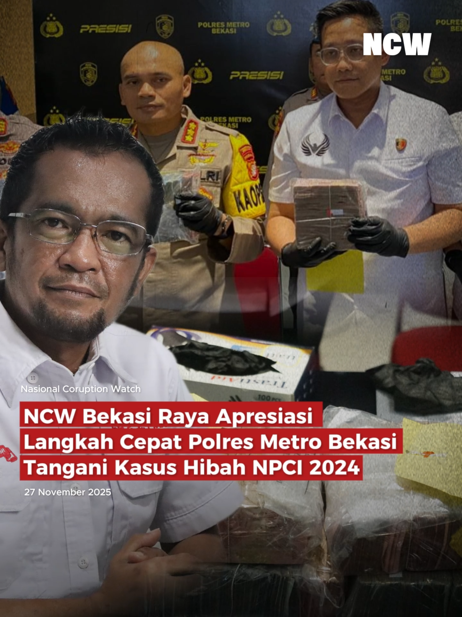 NCW Bekasi Raya Apresiasi Langkah Cepat Polres Metro Bekasi Tangani Kasus Hibah NPCI 2024 #polresmetrobekasi #danahibah #npci #disabilitas #bravopolri #presisi #presisipolri  @polrestrobekasikabupaten @polda_metrojaya @divhumaspolriofficial @adminreskrimporlesmetrob @kpk_ri @partaigerindra @prabowosubianto08 @kejaksaan.ri @bumn_id @kemenkeuri @infojabar.com @infobekasi_official @infobekasi.coo @ceritabekasi_ @infocimahi.com