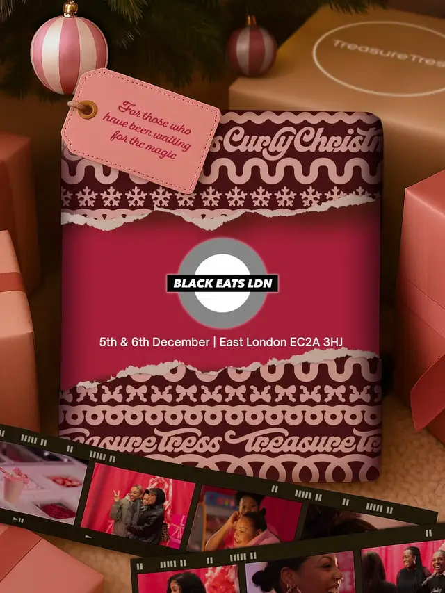 One thing we all look forward to at Christmas is the food 🤤🎄 So you know we had to bringing the flavour with us! We’re excited to announce that @Black Eats LDN will be powering our Curly Christmas food court with incredible Black-owned food trucks. 🍔🌯🥘 From savoury to sweet, classic to creative - trust us, you’re not leaving hungry. 📍East London EC2A 3HJ 📅 5th & 6th December See you there! ➿✨🎄💕 Link in bio 🎟️ #CurlyChristmas #ttturns10
