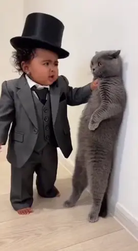 Baby scold to cat 🐈 for not meowing on him🐈👼🪄...! #babyscold #yellingoncat #catandbaby #aicreatedstory #fyp 