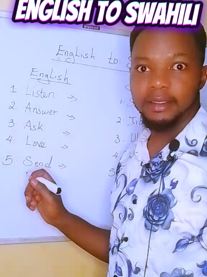 English to Swahili translation. #LearnEnglish #BoreshaKiingereza #fyp #ESLKenya #educatoraward     
