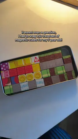 he is always trying to fill a bag with them and take them when we travel! now he has a set specifically for on the go! #magneticcubes #magnetcubes #entertainment #magnetblocks 