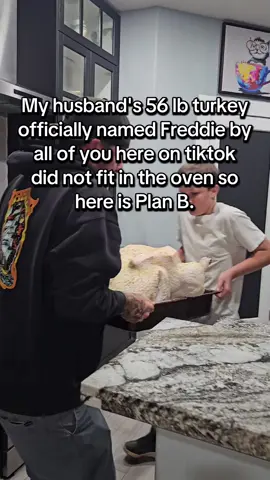 Freddie the 56 lb turkey is being smoked at 225 degrees in a Traeger Timberline 1300 since about 7:30 last night. Freddie is currently still cooking.