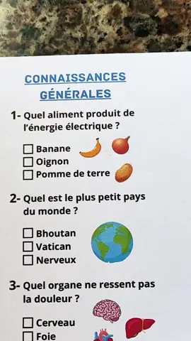 Connaissances générales  #quiz #connaissance #questions #iq #france 