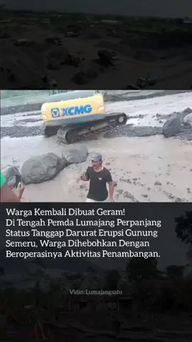 Di tengah situasi darurat erupsi Gunung Semeru, warga Lumajang dibuat naik pitam, terkait aktivitas tambang pasir yang masih berjalan di wilayah Dusun Sumber Langsep pada Kamis (27/11). . . .       _________________ #erupsisemeru  #darurat  #tambangpasir  #lumajang  #jawatimur 