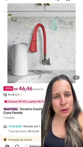 Torneira vermelha de parede #ofertas #tiktokshop #promocao #ofertaespecial #barato 