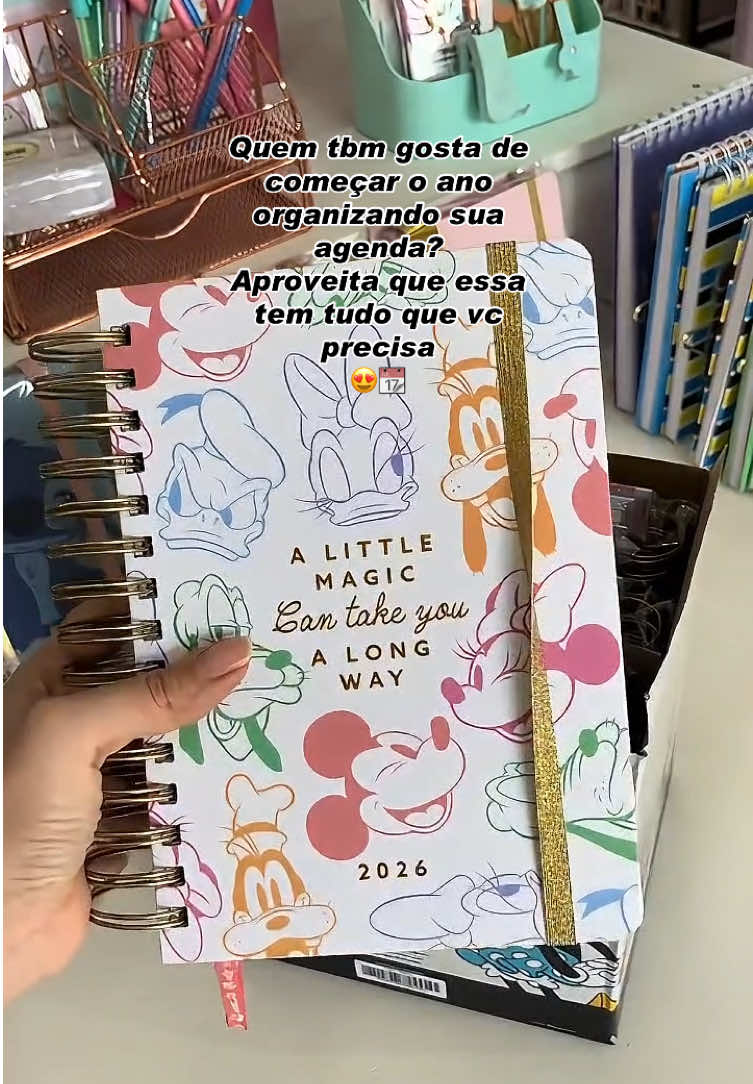 Agenda Diária Mini 2026 Mickey Arts 352 Páginas Tamanho 133 X 178mm 63g Jandaia A Melhor!!  Digite QUERO que te envio o link 🔗  ##agenda##agenda2026##mickey##fyp##shopee