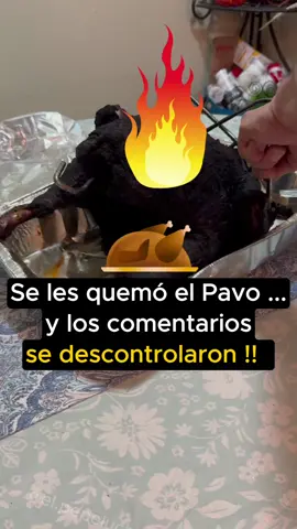 Carbon con pavo 🤣 (se les quemo el pavo de thanksgiving)  #pavoquemado #burntturkey #pavorostizado #humor #comedia #thanksgiving #pavoalcarbon