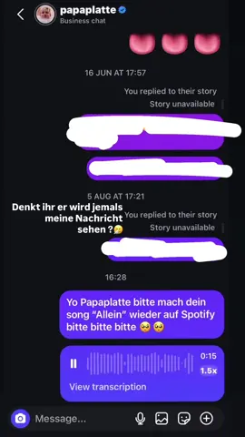 @Papaplatte Hoffe es wird den wieder auf Spotify geben ✌️😓 #papaplatte #allein #streamer #twicht #qp 