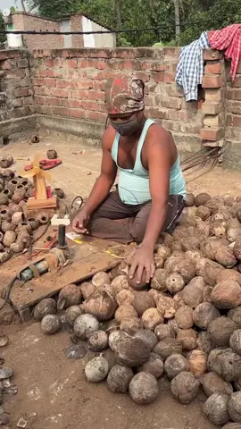 This is how EkTara is made from Coconut Shells by Villagers #fyp #foryou #viral 