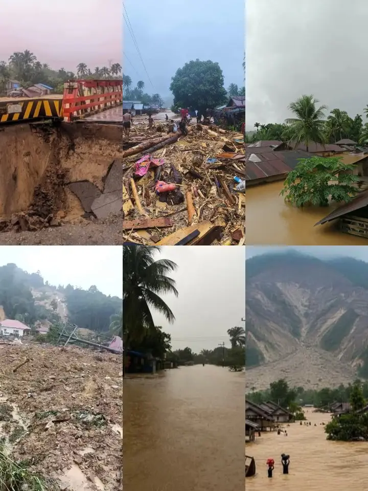Bencana di Tapteng, Sibolga, Tapsel, Madina membawa duka yang mendalam bagi masyarakat. Berikut foto foto bencana di 4 wilayah yang terdampak bencana banjir bandang, longsor, yang membuat akses masyarakat lumpuh total #prayforsibolga #prayfortapsel #bencanaalam #trend #fyp 