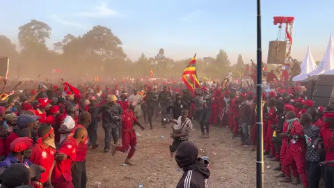 Arriving at our venue in Bbaale, Kayunga District before police unleashing terror on us. #ProtestVote2026 #PeoplePowerOurPower  
