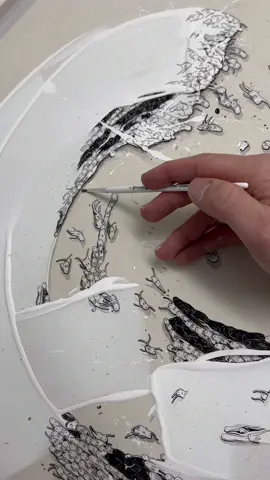 Learn To Swim 👀  Two new pieces on wood will be showing at George Gallery in Brighton from tomorrow. Mixed media on wooden panel  #art #painting #drawing