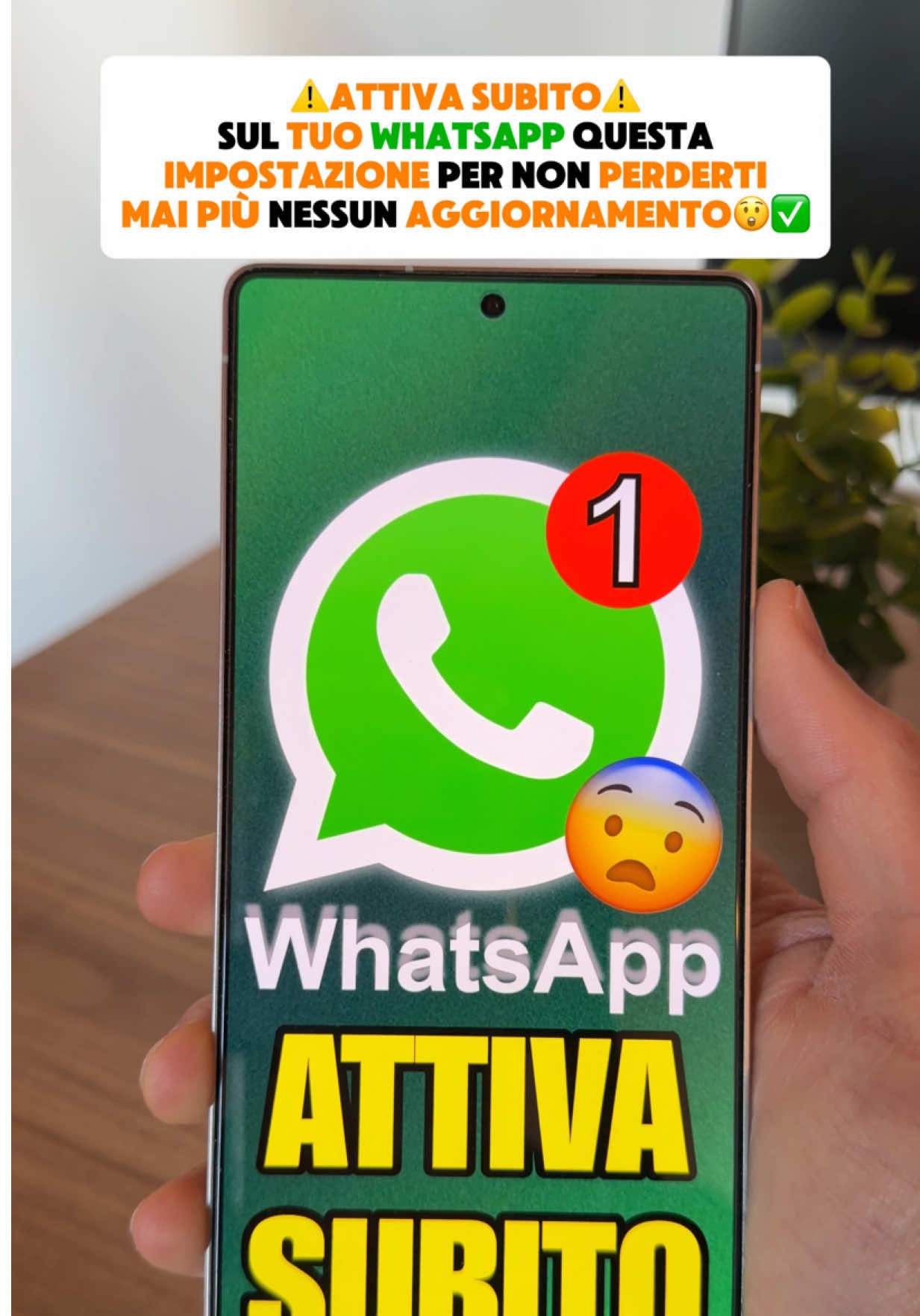 Attiva subito queste impostazioni sul tuo Whatsapp per non perderti più nessun aggiornamento e rimanere sempre al passo!⚠️😮 #techtips #techtok #neiperte #tecnologia #whatsapptips 