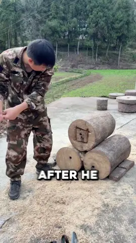 he turned a log into an automatic farm😱😱 #fyp #facts #foryou #goviral #nature 