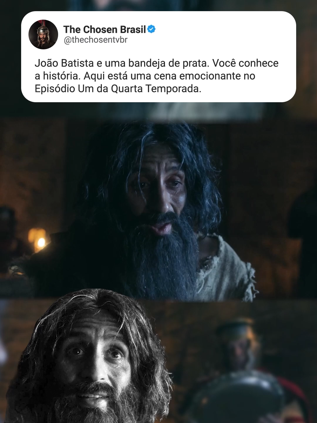 Hoje (23) aqui no YouTube, às 13h30, Episódios Um e Dois da Temporada 4, em Português.  #TheChosen