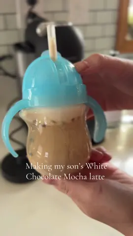 Turns out he actually wanted caramel 😮‍💨 #fyp #coffee #nespresso #kidscoffee #jokingobviously 