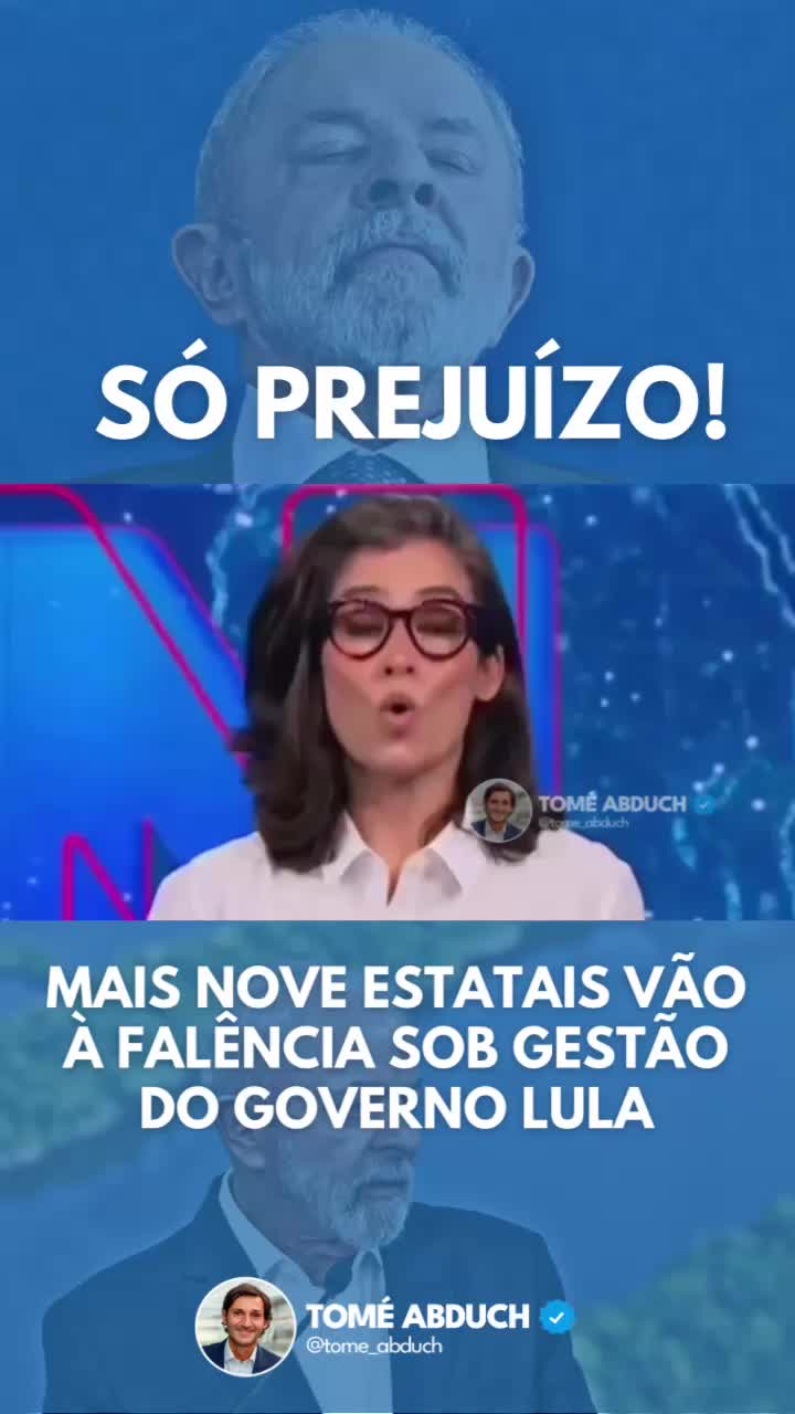 Essa é a consequência de um governo incompetente! Vale lembrar que, quando Lula assumiu em 2023, todas as estatais estavam com as contas no azul. Hoje, menos de três anos depois, diversas estatais estão falidas, acumulando rombos bilionários.
