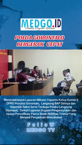 Polda Gorontalo Bergerak Cepat Menindaklanjuti Laporan Mikson Yapanto Ketua Komisi II DPRD Provinsi Gorontalo Terkait Dugaan Pemgeroyokan dan Upaya Penculikan Dirinya, Pasca Sidak Aktifitas Tromol  Tambang Suwawa Bone Bolango, berawal Pengaduan Warga yang Menganggu dan Diduga Mencemari Lingkungan #berita #gorontalo #fyp #gorontalotiktok 