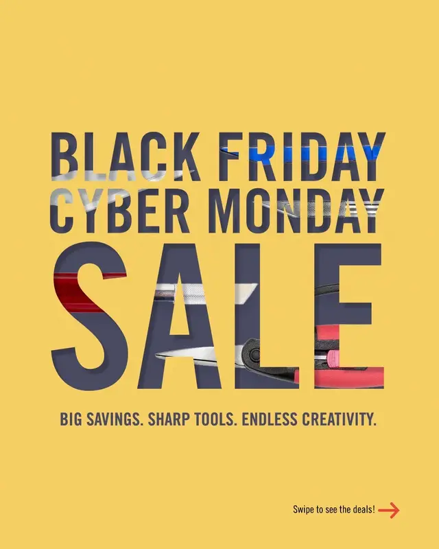 The wait is over — the Black Friday deals you’ve been waiting for are here! 🛠️ Get your favorite Excel Blades tools at unbeatable prices this Black Friday and Cyber Monday. Whether you’re a crafter, artist, or DIY enthusiast, now’s the time to stock up on precision tools that elevate every cut, carve, and creation. 💥 BFCM Week Deals | November 27 – December 3 • 20% OFF $35 — Code: BFCM20  • 25% OFF $60 — Code: BFCM25  • 30% OFF $100 — Code: BFCM30  •Cannot be combined with other sitewide discounts! For Retail Customers• From the K1 Craft Knife to the FitGrip Knife and Self-Healing Cutting Mats, every tool is designed for comfort, control, and creative precision. ✨ Whether you’re starting your next DIY, upgrading your toolkit, or gifting your favorite maker, these deals are your sign to stay sharp and save big. DON'T MISS THESE CUTTING-EDGE DEALS! Shop now at excelblades.com and make your holiday crafting season truly cutting-edge. #BlackFriday #CyberMonday #BlackFridayDeals #CybermondaySale #artsupply     