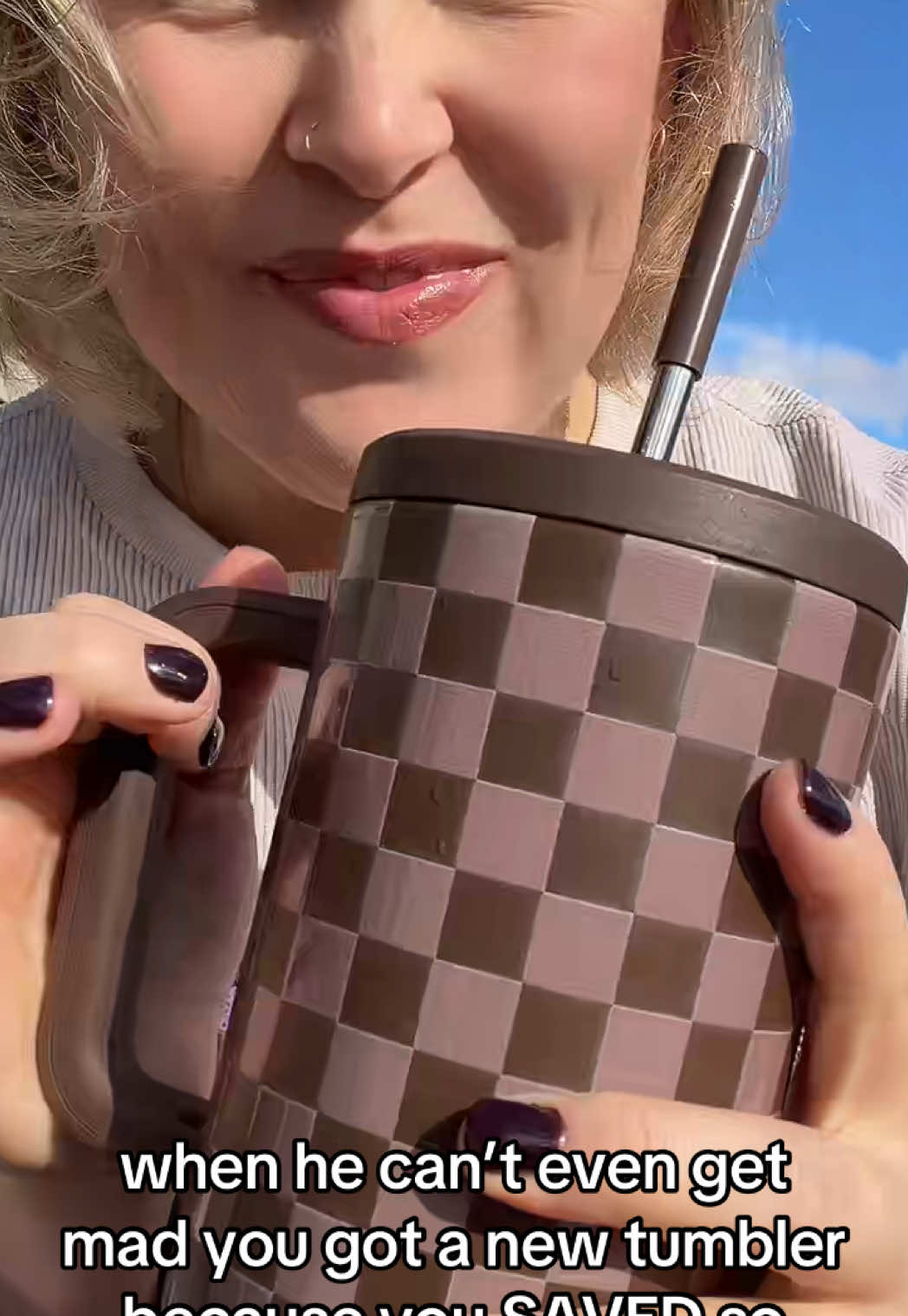 #meoky #meokytumbler #christmasgift #checkeredtumbler #tumbler