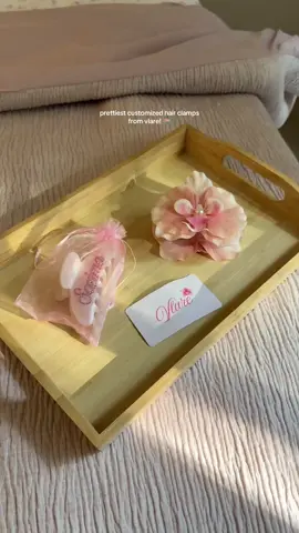 so lovely @vlare.ph! 🪷 #fyp #hairclamps #flower #pink #customized