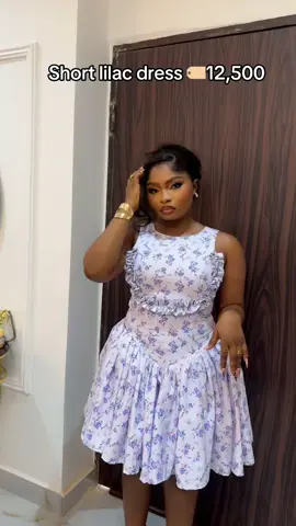 With small police case  #lilacdress #shortgown #fashiontiktok #OOTD 