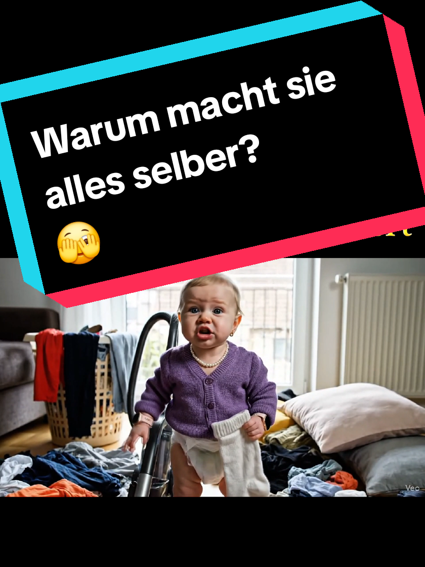 Warum macht sie alles selber? Kochen ,Putzen,Eltern erziehen 🫣..wo sind die jungen Eltern? sehr lustig...sie wird alles ändern😎 #witzig #baby #funnybaby #comedy #lustigevideos 