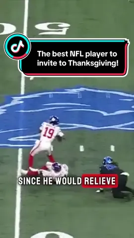 The best NFL player to invite to Thanksgiving! #foryoupage #nfl #giants #dolphins #broncos 