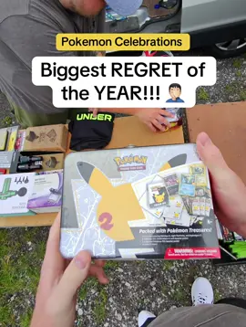 Biggest regret of the Carboot season was not buying this Pokémon celebrations 25th anniversary tin from 2021. At the time he wanted £50 which was market value so I walked away but now they’re over double that just a few months later would you have picked this up at the time? #pokemoncelebrations##pokemontiktok##pokemoncommunity##pokemontcg##carbootfinds 
