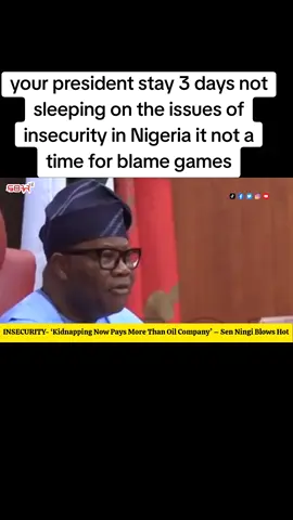 your president stay 3 days not sleeping on the issues of insecurity in Nigeria it not a time for blame games