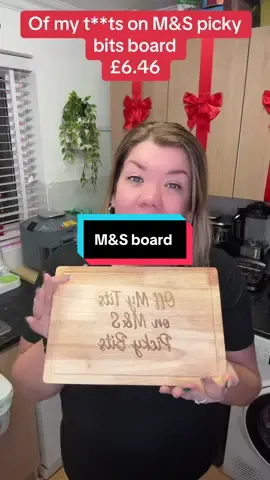 Off my t**ts on M&S picky bits board. Perfect Christmas board  #TiktokMadeMeBuyIt #BlackFriday #MandSPickyBits #SnackBoard #ChoppingBoard 